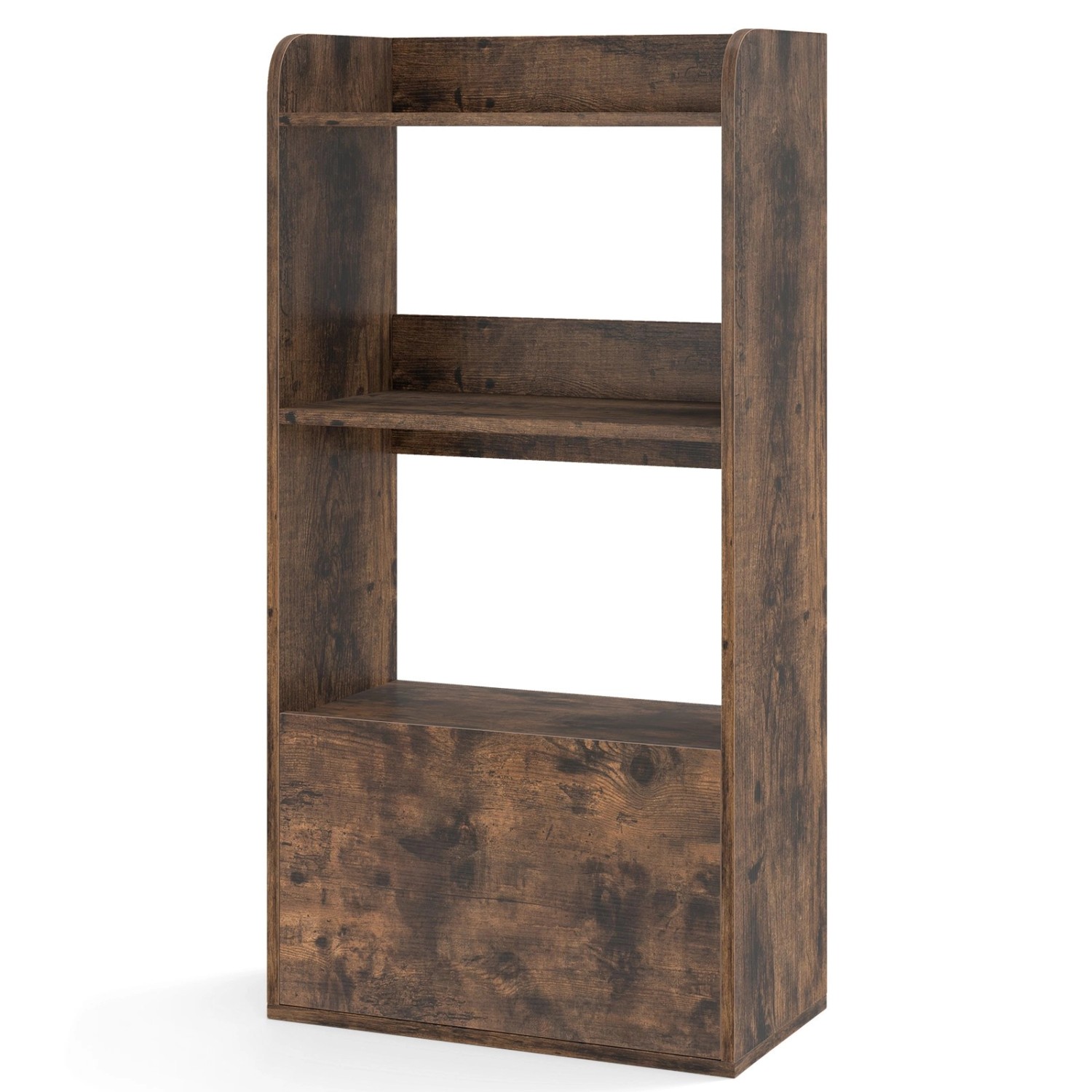 Costway Bücherregal mit Schublade 55 x 29 x 105 cm Rustikales Braun günstig online kaufen