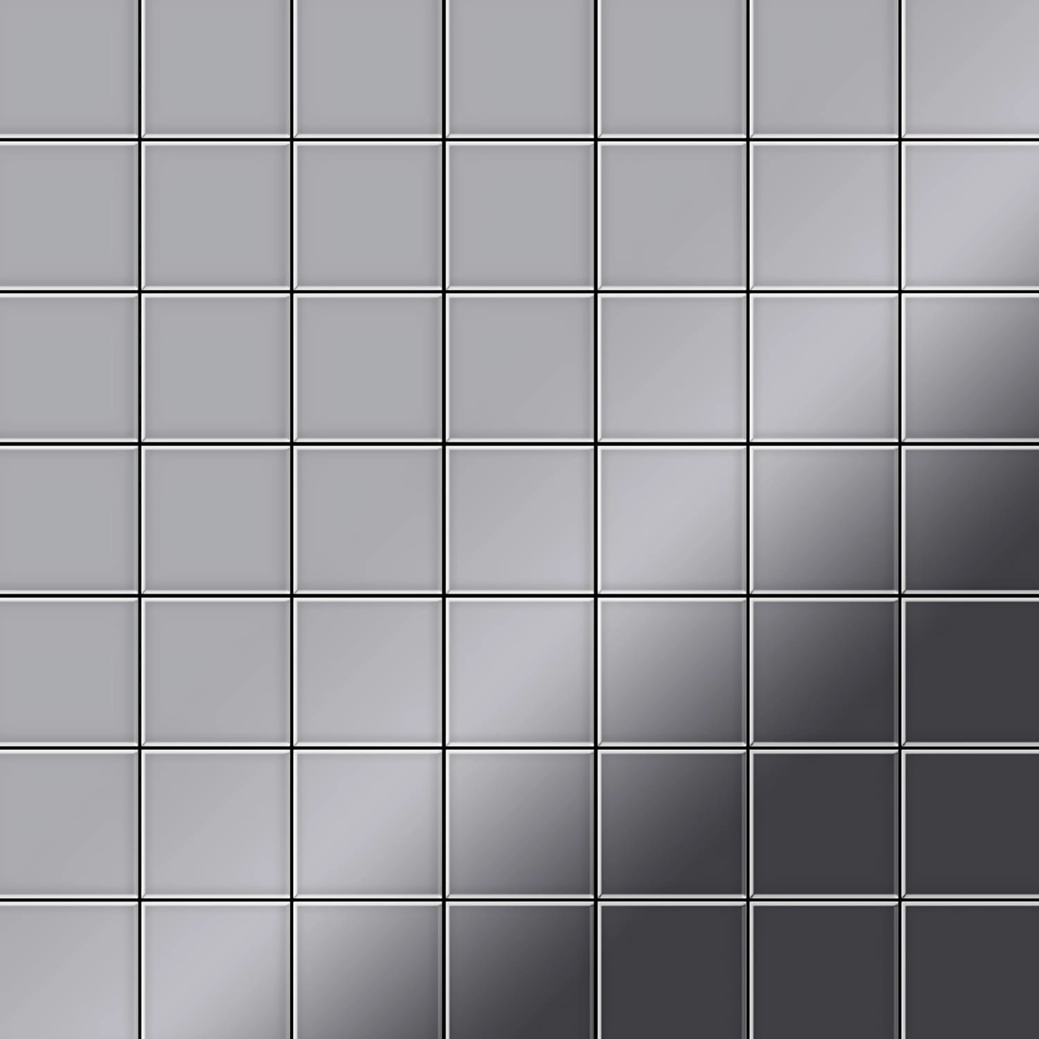ALLOY Mosaik Fliese Massiv Metall Edelstahl Marine Hochglanz Grau 1,6mm Att günstig online kaufen