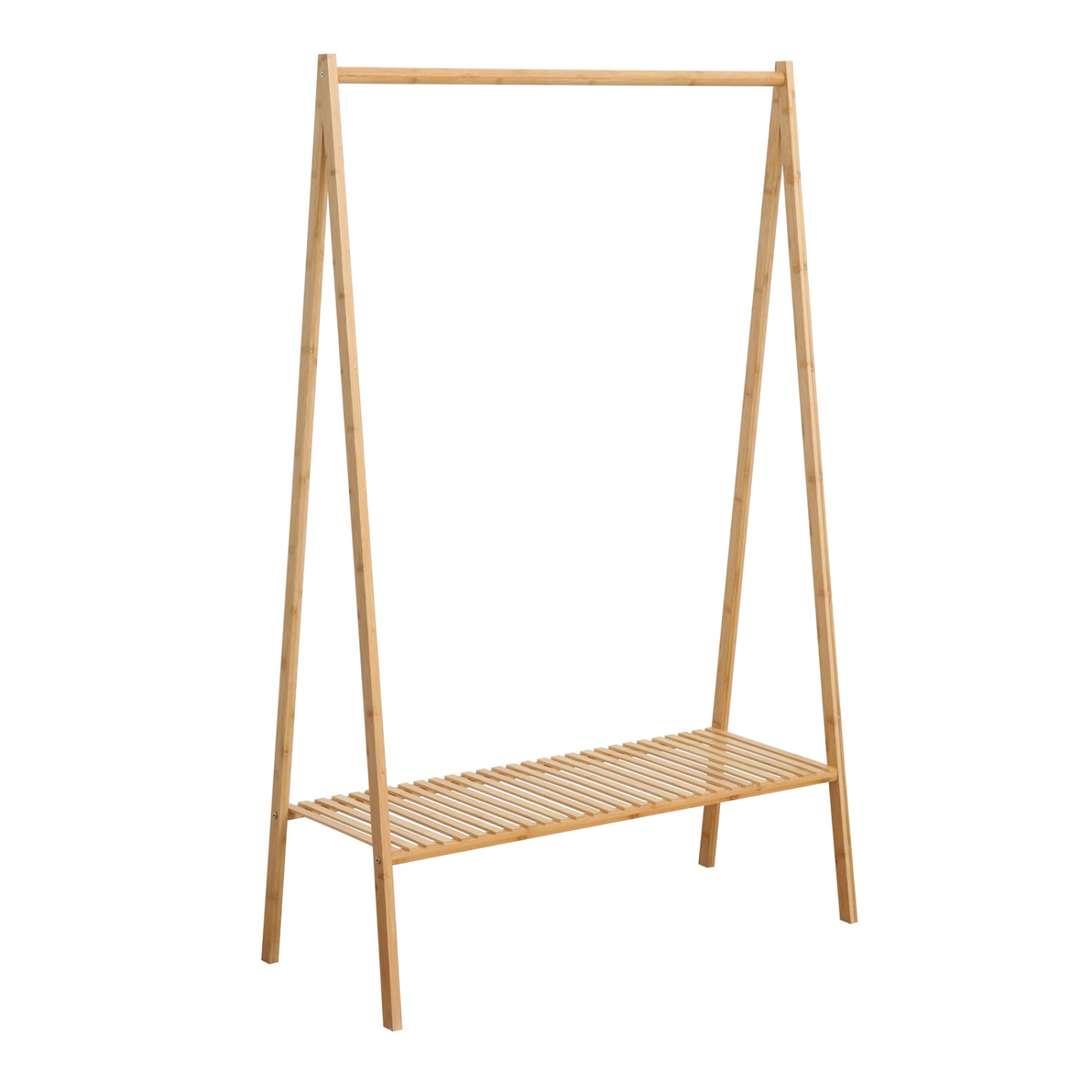 Svita Lana Garderobenständer Kleiderstange Mit Schuhablage Bambus Flur Ankleidezimmer