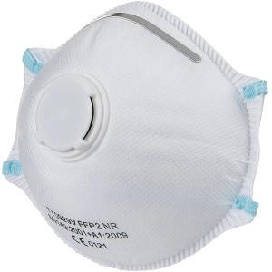 Gebol Feinstaubmaske Comfort FFP2 mit Ausatemventil, weiß.