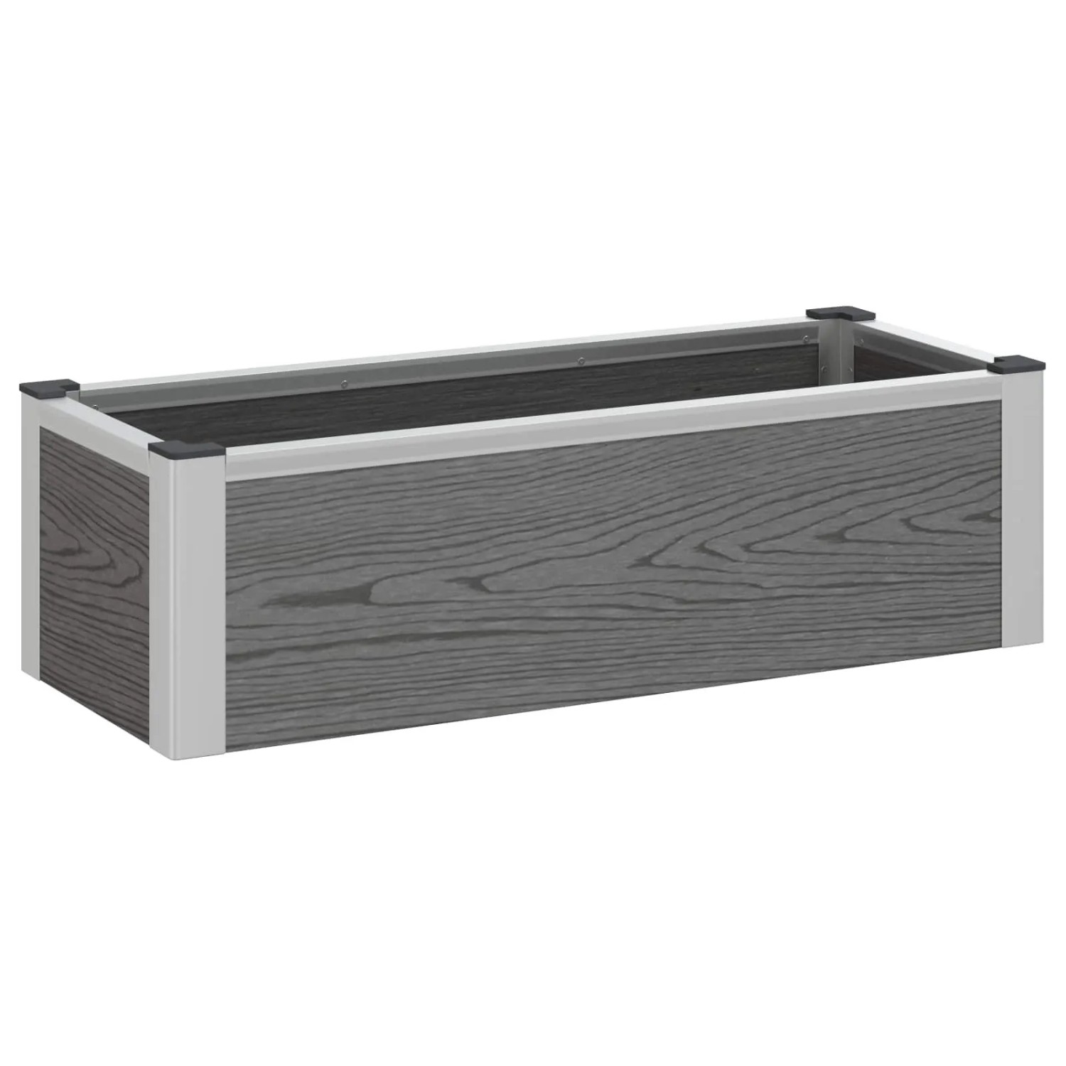 vidaXL Hochbeet Grau 75 x 30 x 22 cm WPC und Aluminium 42039080