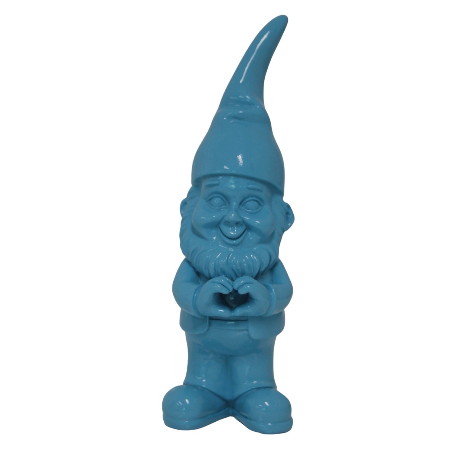 Dekofigur Zwerg mit Herz Unten 18 cm Blau günstig online kaufen