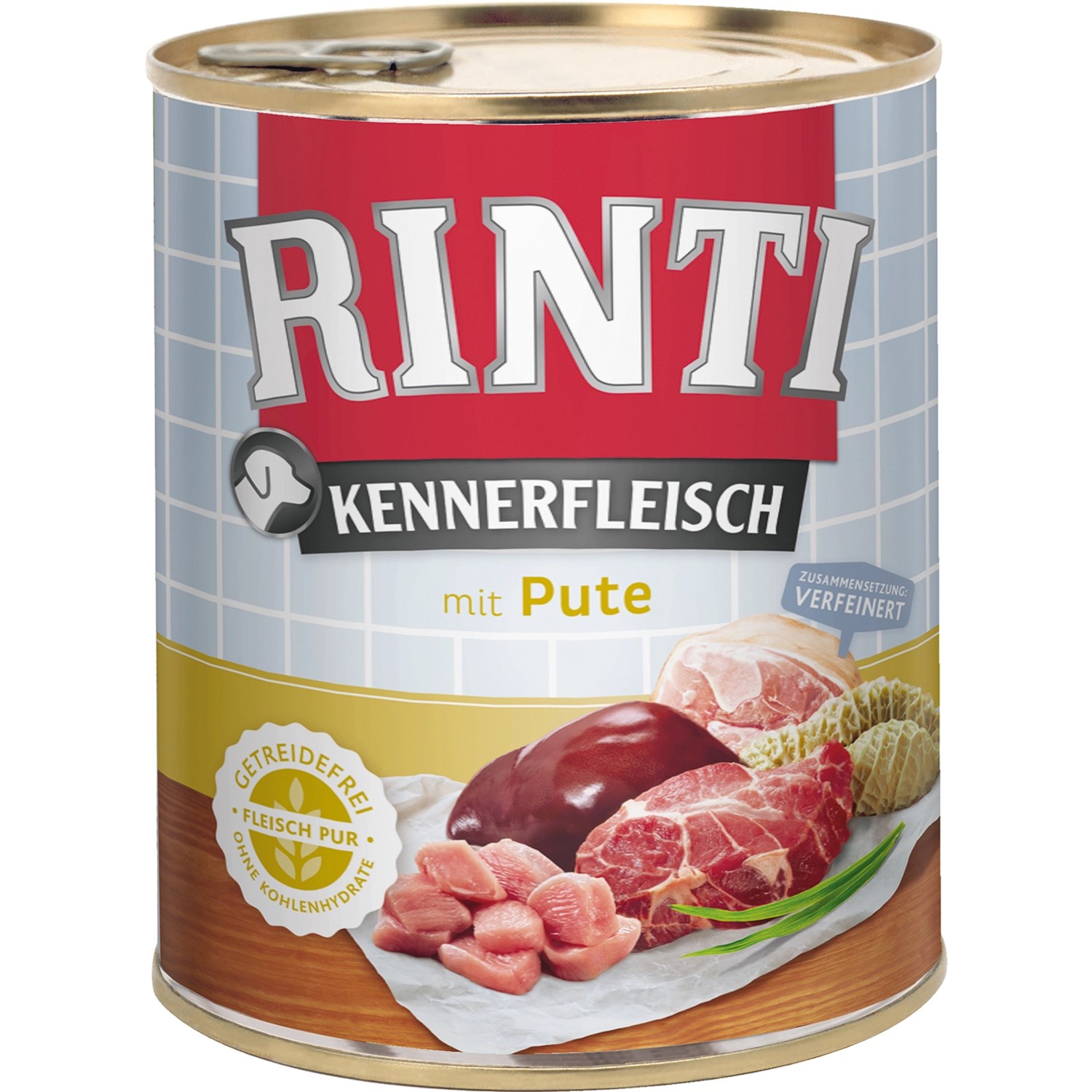 Thumbnail - Rinti Hunde-Nassfutter Kennerfleisch Pute 800 g