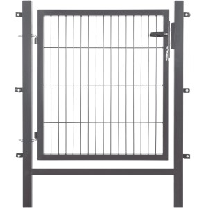 Floraworld Gartentor Easy, anthrazit, 100x100 cm, mit Schloss und Pfosten.