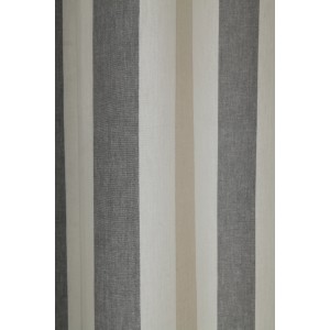 Beiger Schlaufenschal Monika von Neusser Collection, 245x135 cm, mit Streifenmuster.