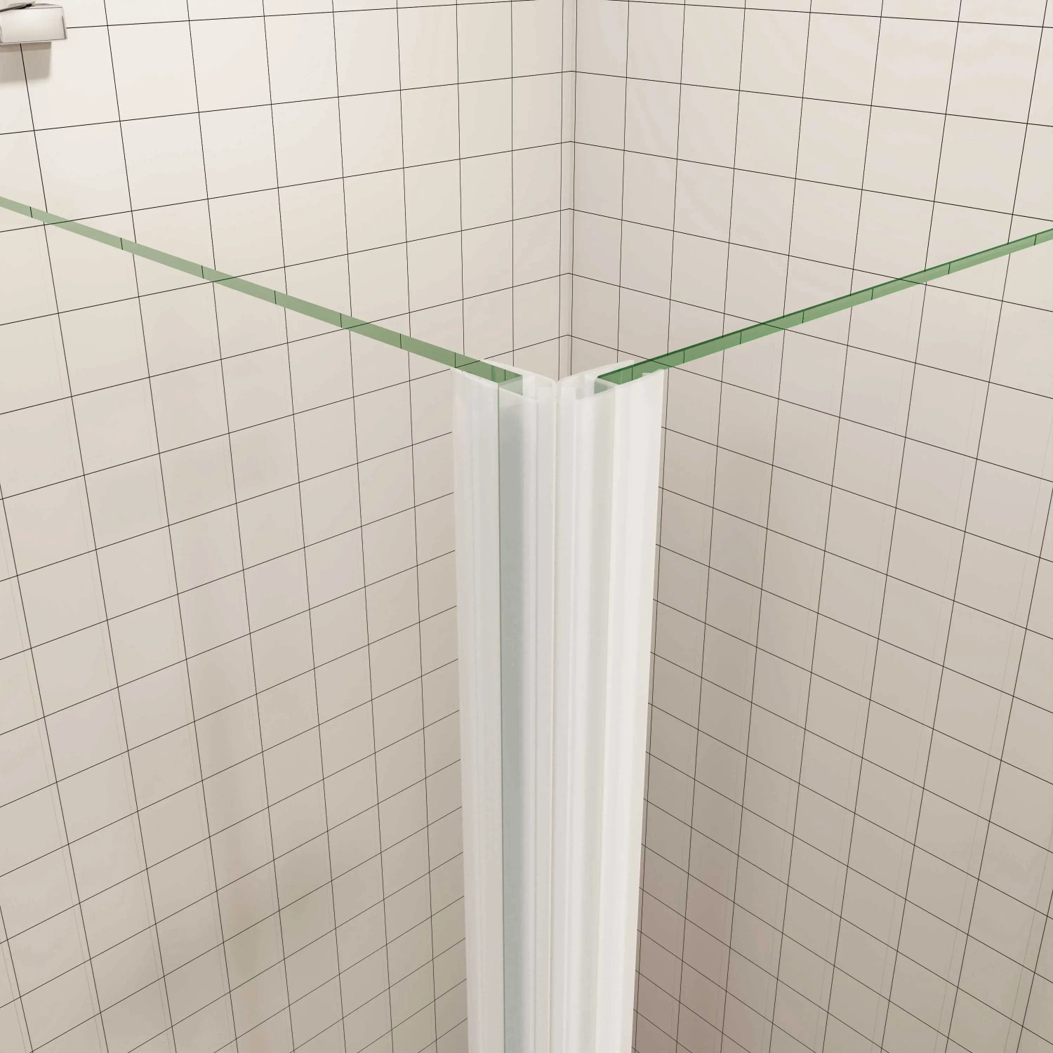 AICA Falttür Eckdusche, 90x90cm, mit 6mm ESG Glas und Chromrahmen.