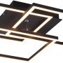 Dimmbare LED-Deckenleuchte Mobile, 28W, schwarz matt, mit geometrischem Design.