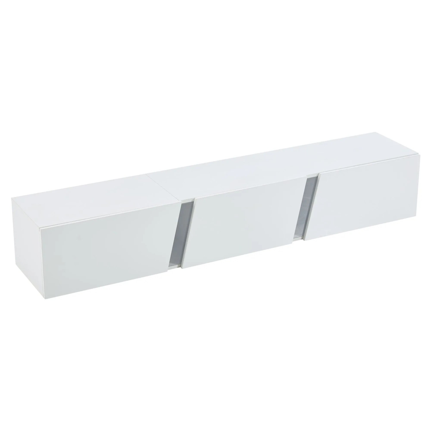 okwish TV Schrank mit LED Schranktüren Stauraum 180x35x30cm Weiß