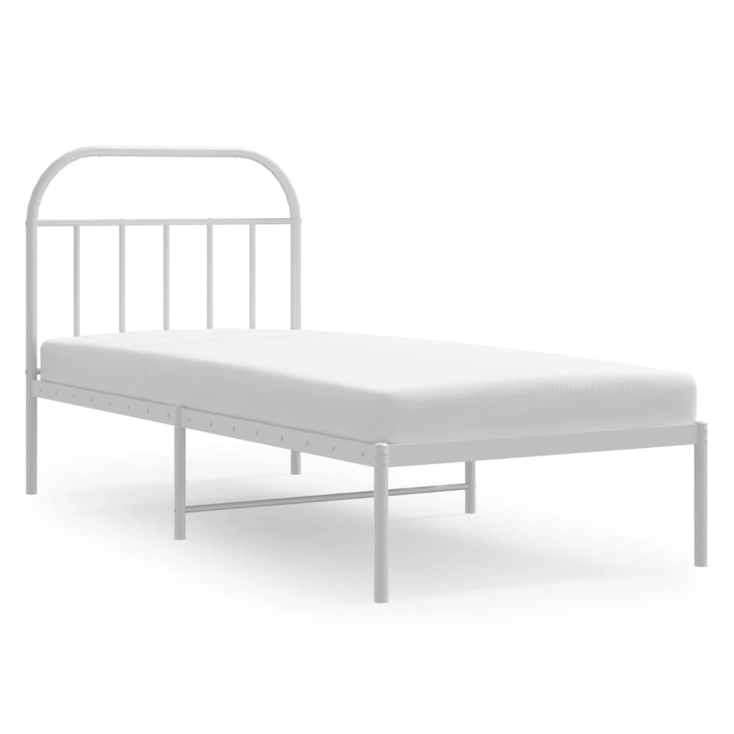 vidaXL Bettgestell mit Kopfteil Metall Weiß 90x190 cm Modell 61741410 günstig online kaufen