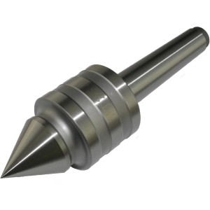 Rotwerk Mitlaufende Spitze MK2, 60° Präzisions-Drehbankzubehör aus Stahl.