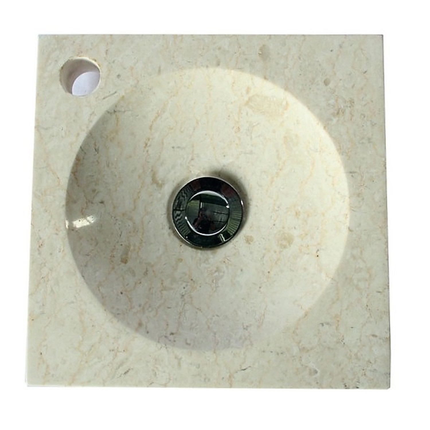 Wohnfreuden Marmor - Waschbecken Tumba Creme 30cm_5