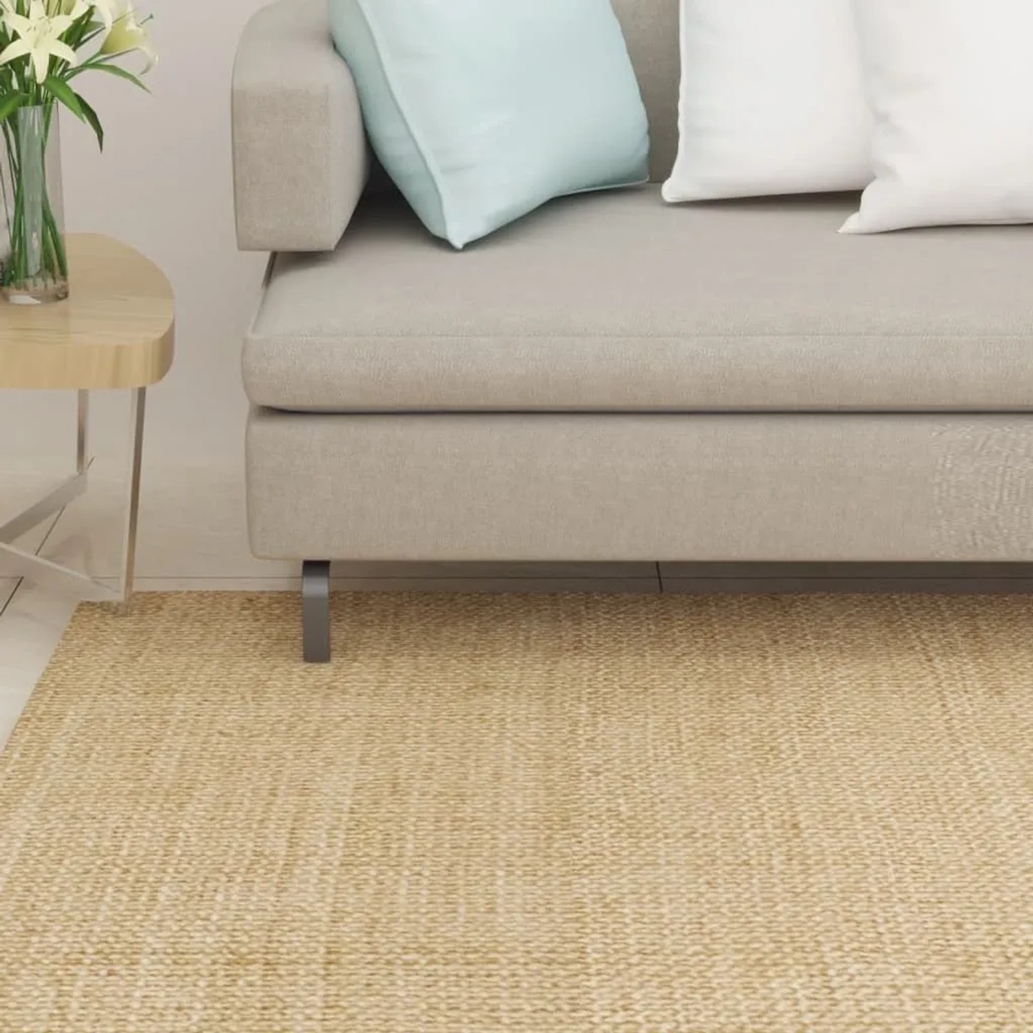 Naturfarbener Sisal Teppich (100x150 cm) von vidaXL. Robuster Teppich für den Innenbereich.