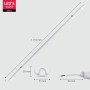 LED Platine Leuchtmittel, 4000 K, 1900 lm, 18 W, für Feuchtraumleuchten. Detailaufnahme mit Maßangaben.
