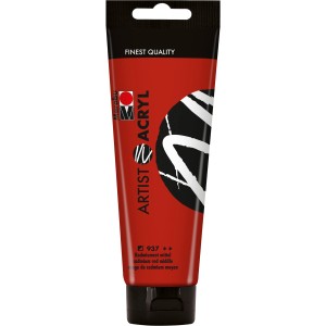 Tube Marabu Artist Acrylfarbe, 120ml, Kadmiumrot Mittel. Künstlerbedarf.