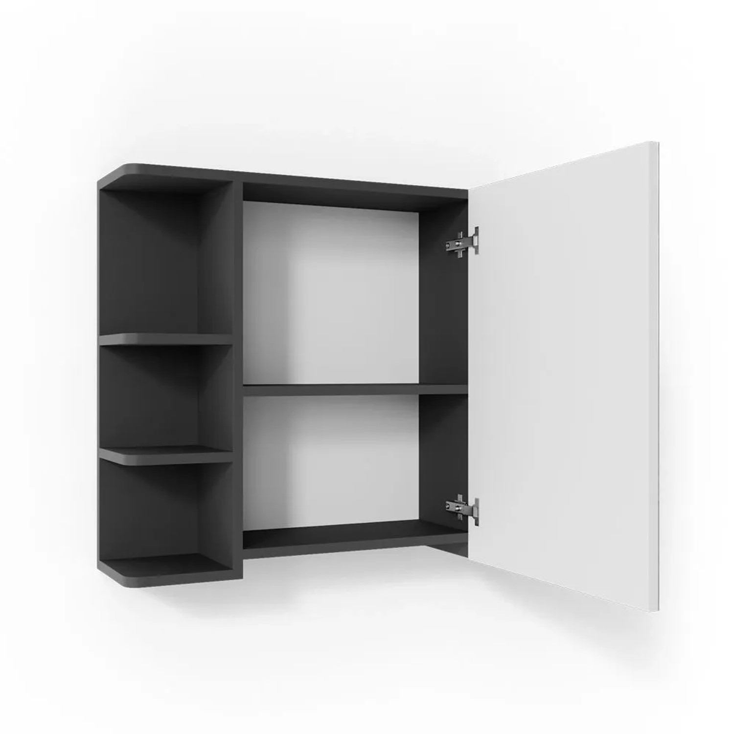 Vicco Badspiegelschrank Fynn Anthrazit 80 x 64