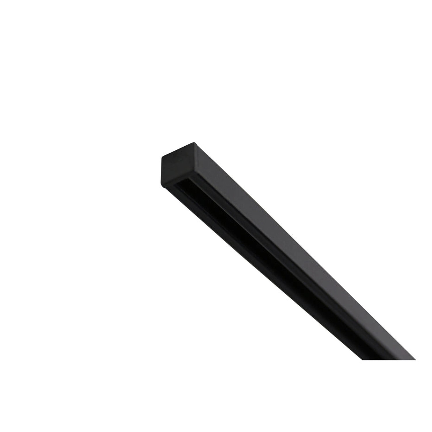 Deco-Raum Gardinenschiene nach Maß 1-Lauf Square Schwarz 280cm günstig online kaufen
