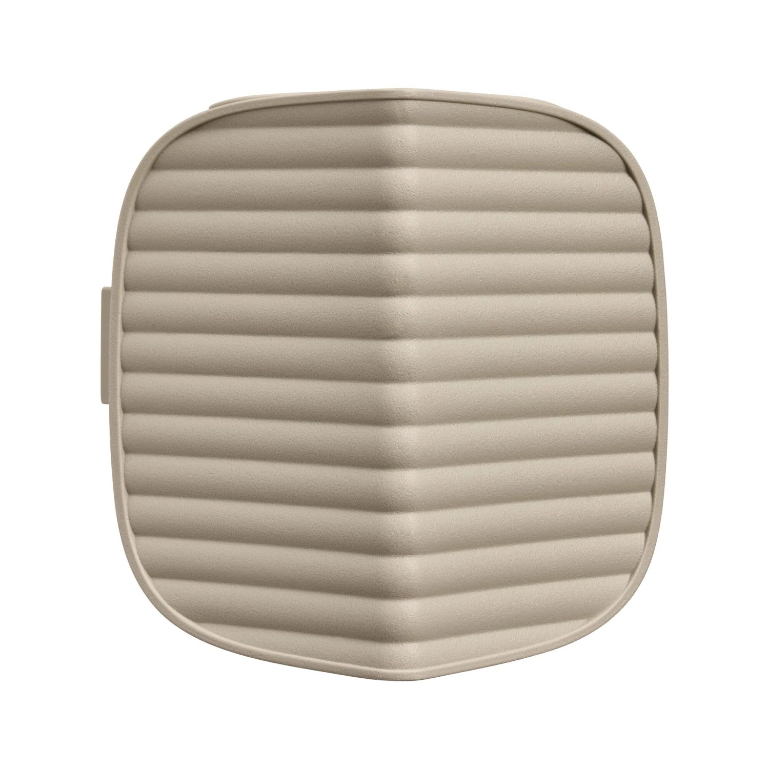 Elho Insektenhotel Cosy, 18 cm, beige-weiß, Nahaufnahme der geriffelten Oberfläche.
