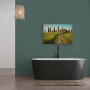 Wandbild Toskana Landschaft, Leinwandbild mit mediterranem Motiv für Wohnzimmer und Küche, 90x60 cm.
