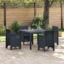 vidaXL Gartentisch Anthrazit 100 x 100 x 73 cm Poly-Rattan 871680_2