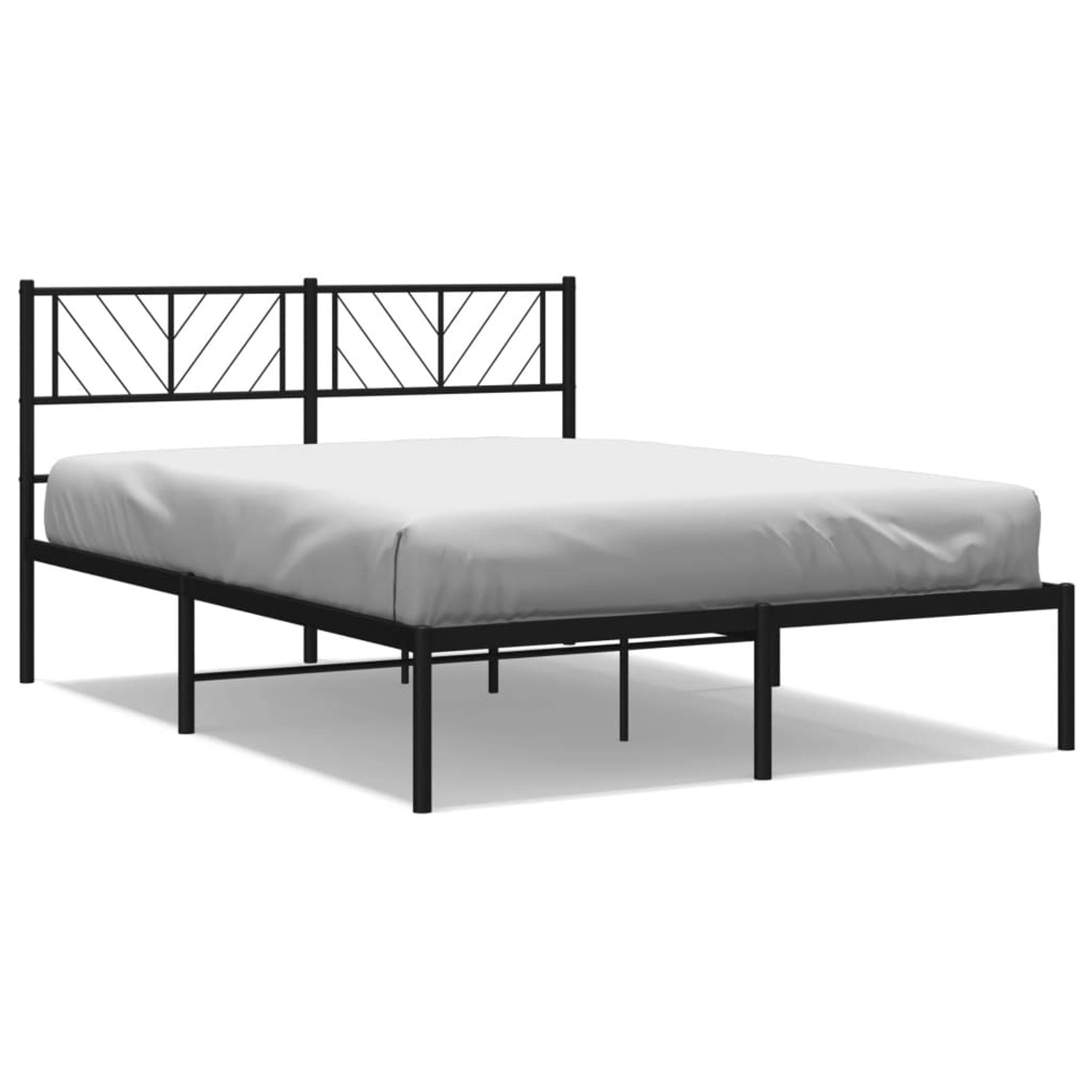 vidaXL Bettgestell mit Kopfteil Metall Schwarz 140x190 cm Modell 131897677 günstig online kaufen