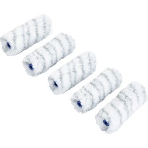 Set aus 5 LUX Farbwalzen Grau, 11 cm, für präzises Streichen von Kleinflächen.