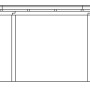 Skizze eines weißen Skan Holz Einzelcarports aus Leimholz mit Maßangaben.