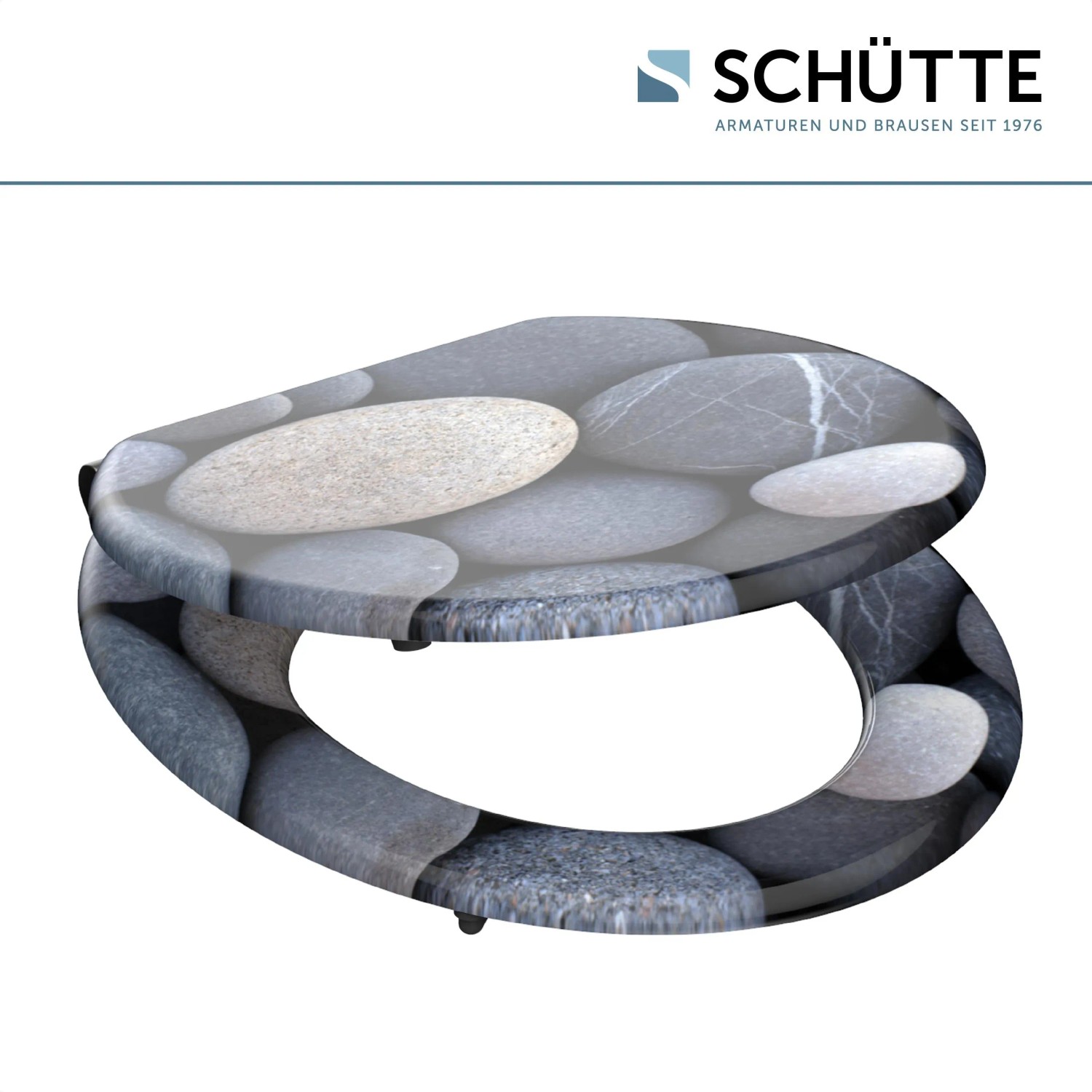 Schütte WC-Sitz Absenkautomatik MDF Grey Stones kaufen bei OBI