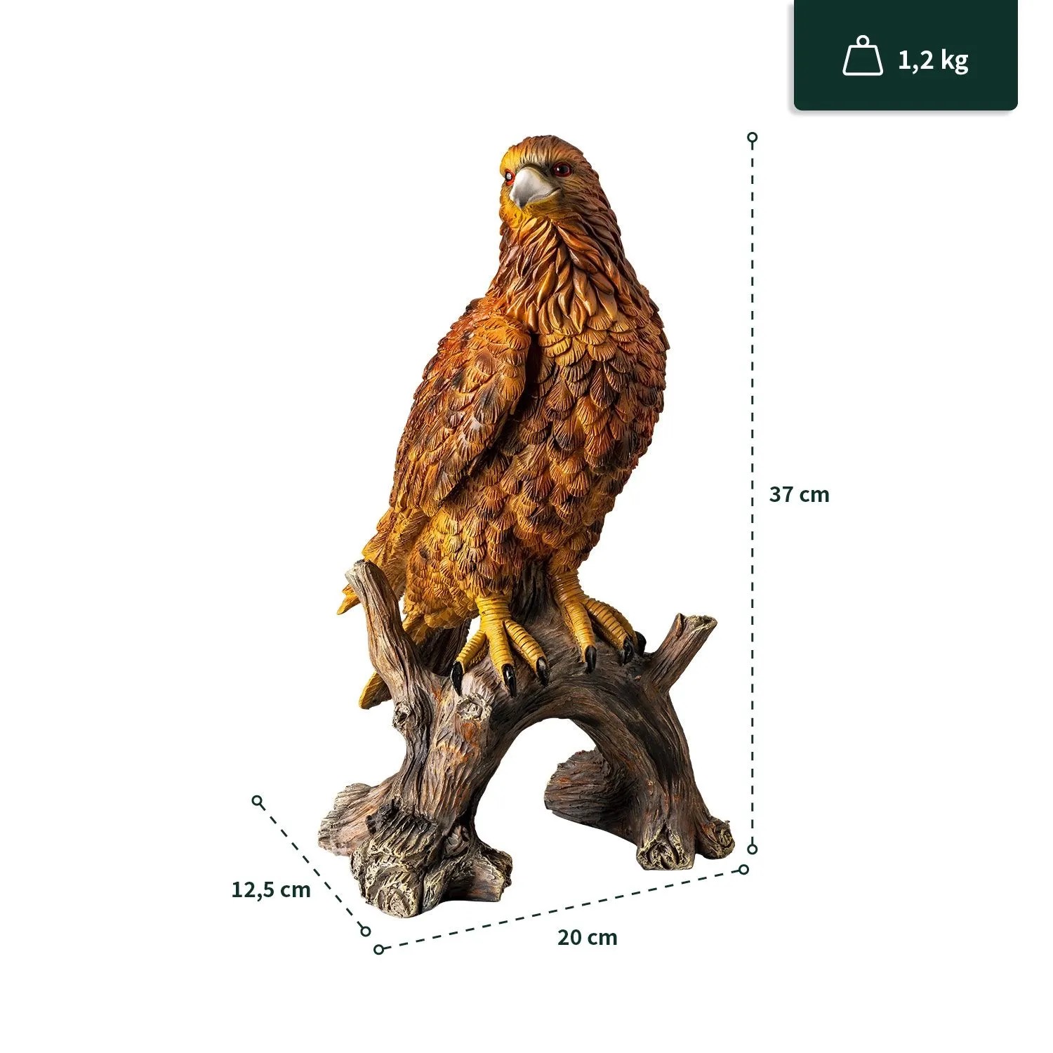 VERDOBA Wetterfeste Wald Gartenfigur Adler_3