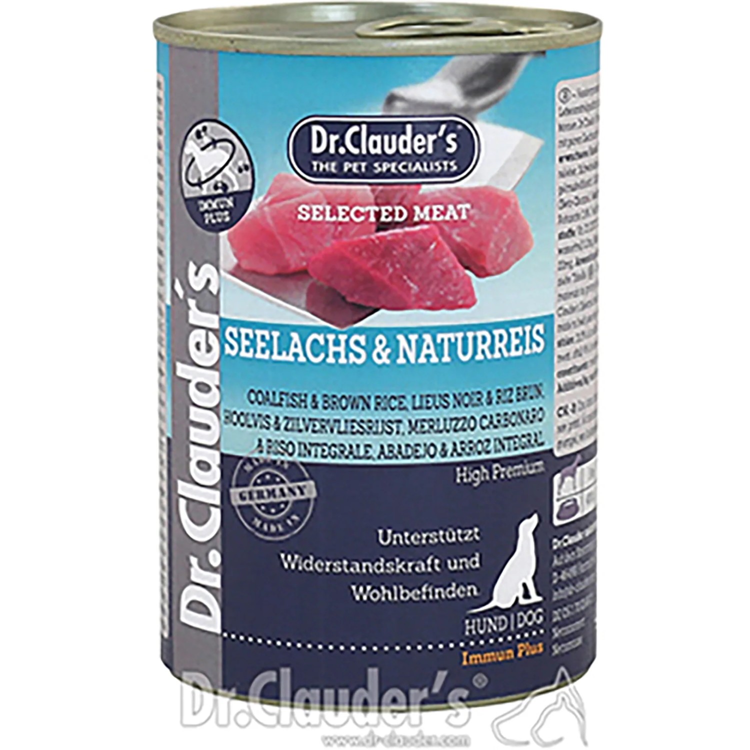 Dr. Clauder Hunde-Nassfutter Seelachs und Naturreis 400 g