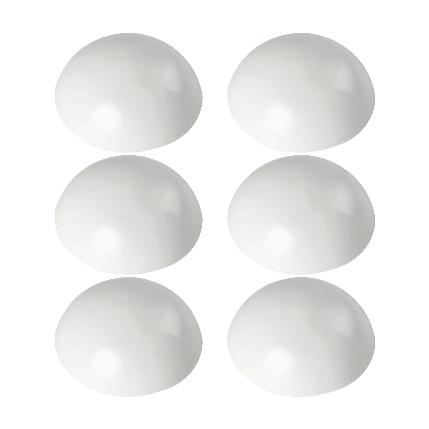 vasalat Set Wand-Türstopper Selbstklebend Ø 32 mm H 12 mm Weiß 6 Stück