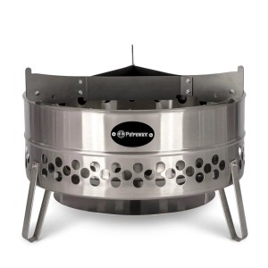 Petromax Tyropit Feuerschale mit Grillplatte und Kochaufsatz aus Stahl, anthrazit.