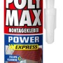 UHU Poly Max Montagekleber Power Express, transparent, in Kartusche mit Düse. Zum Kleben, Montieren, Abdichten innen & außen.