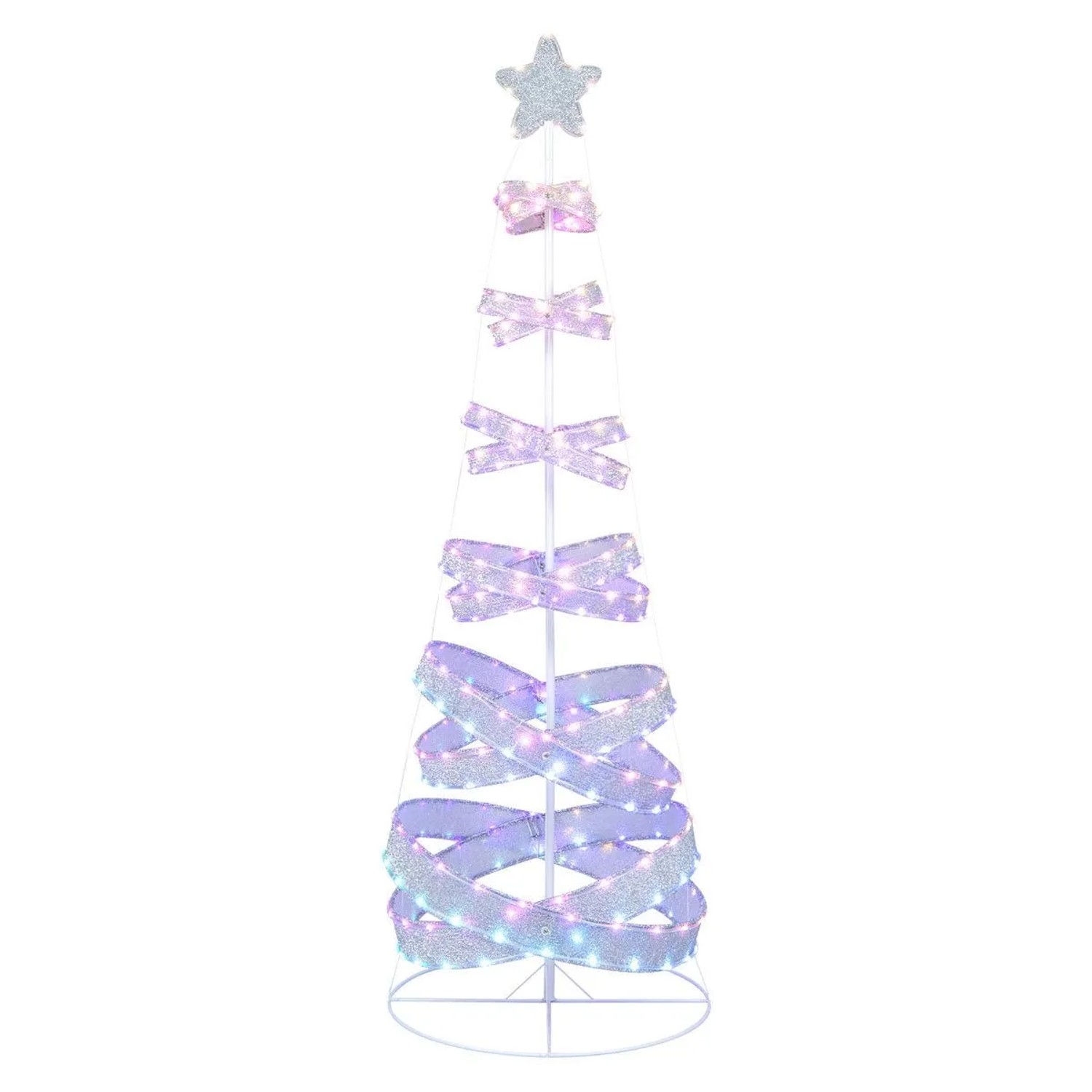 Costway Led Spiral Weihnachtsbaum Beleuchteter Tannenbaum 210cm