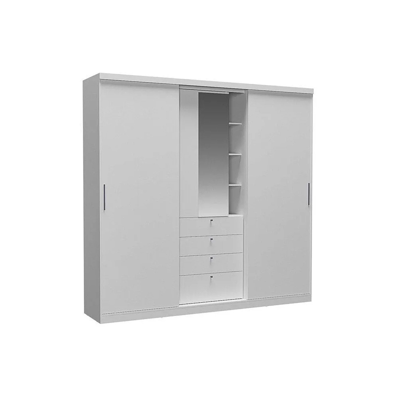 Vente-unique Kleiderschrank Bodil Weiß 240 cm