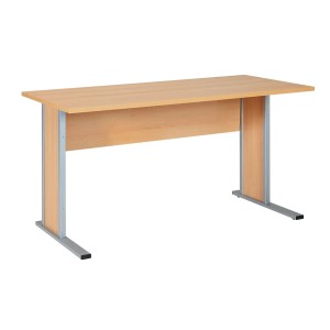 PROREGAL Eckschreibtisch Lion in Buche, 75x155x205 cm, mit C-Fuß Gestell.