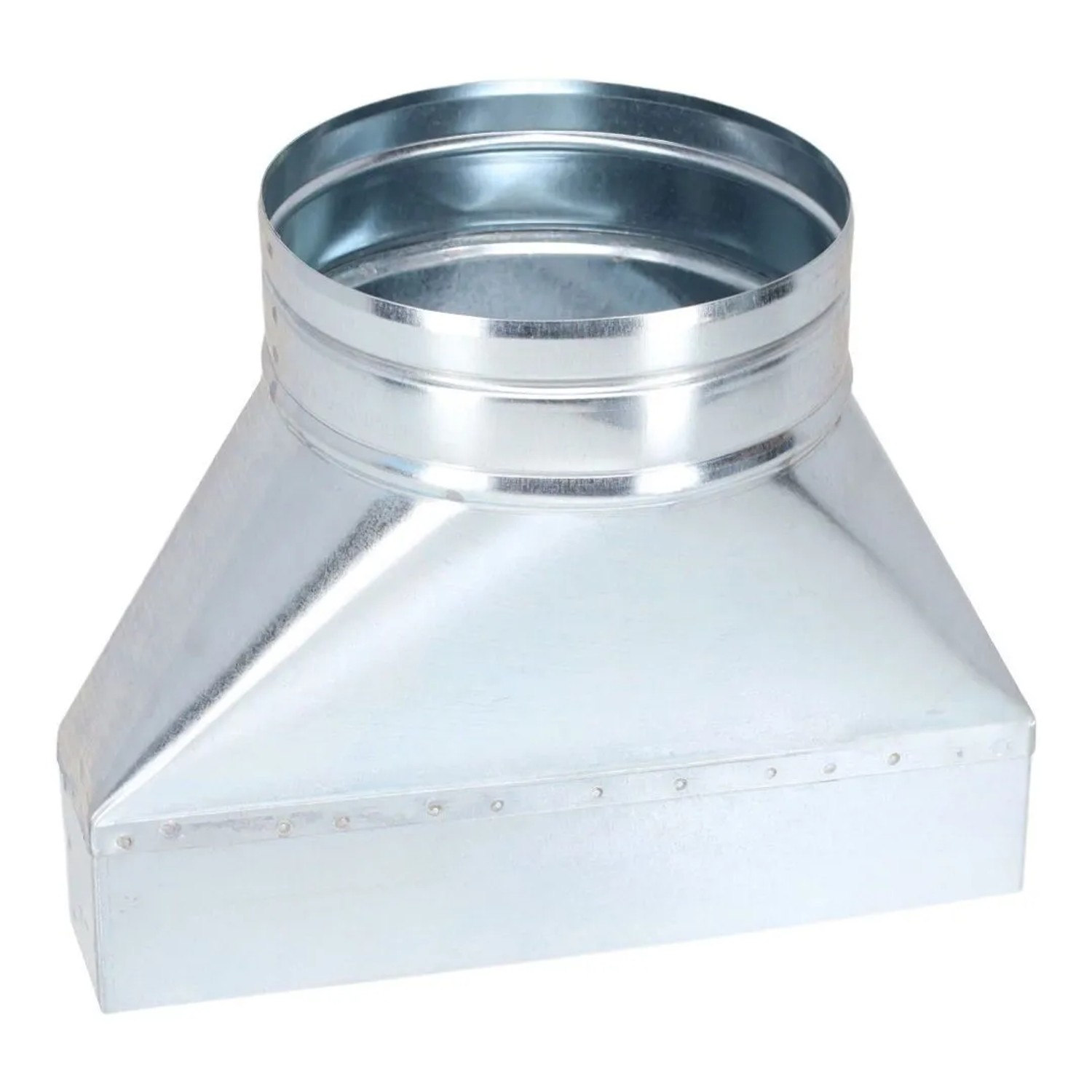 Subtiel Flachkanal Adapter 250 x 50 mm Auf Ø 150 mm Symmetrisch