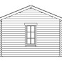 Illustration: Skan Holz Gartenhaus Montral 2, 420x380 cm, Naturholz mit Fenster.