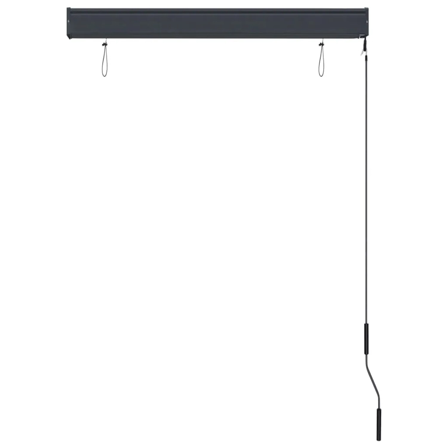 vidaXL Außenrollo, 100x250 cm, blau-weiß, mit Handkurbel für Balkon & Terrasse.