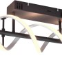 Moderne Trio LED Deckenleuchte Sequence, Aluminium gebürstet, mit geschwungenem Design.