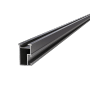 Schwarze SolMount Montageschiene, 2400 mm lang, aus eloxiertem Aluminium für Solaranlagen.