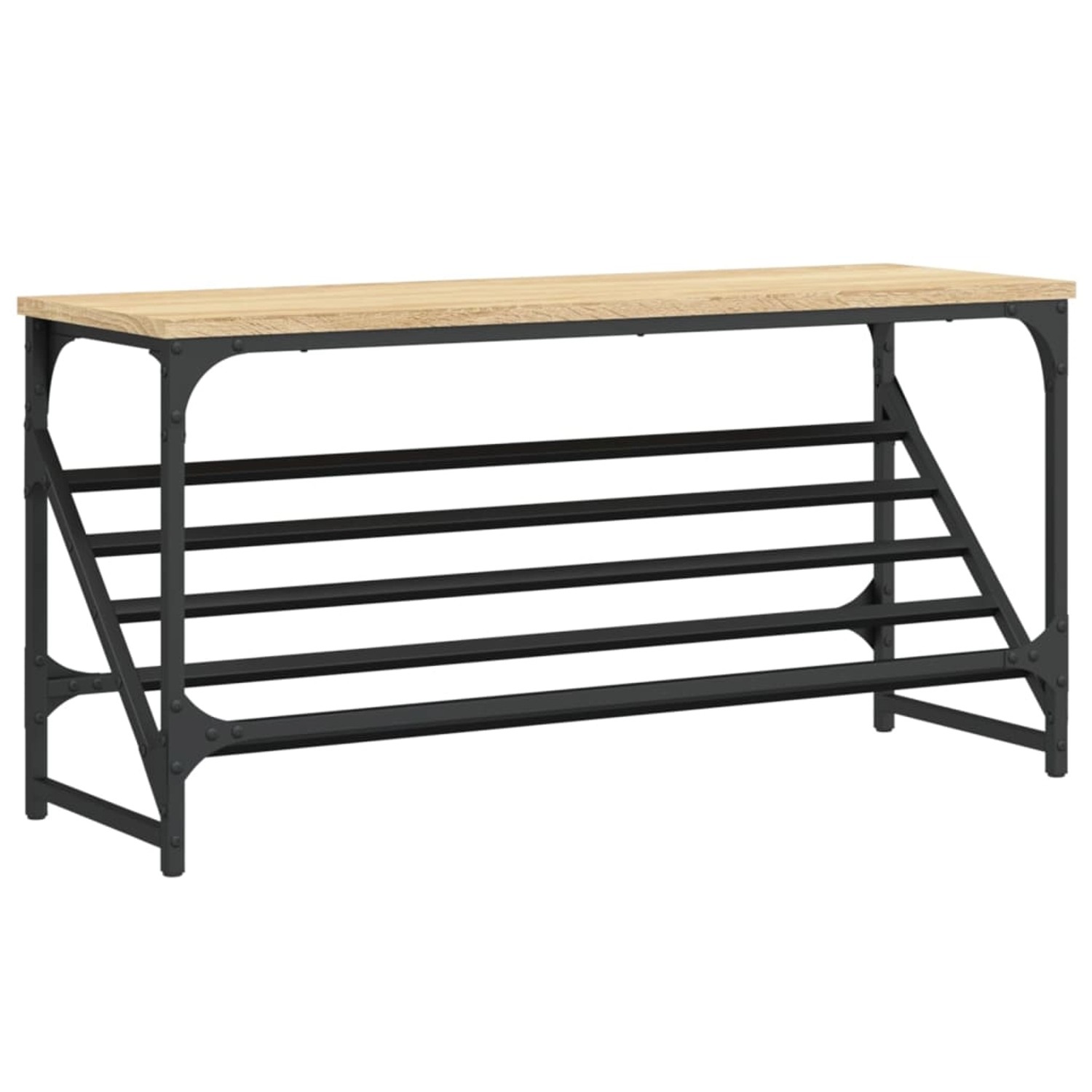 vidaXL Schuhregal Sonoma-Eiche 90x30x45 cm Holzwerkstoff 833419 günstig online kaufen