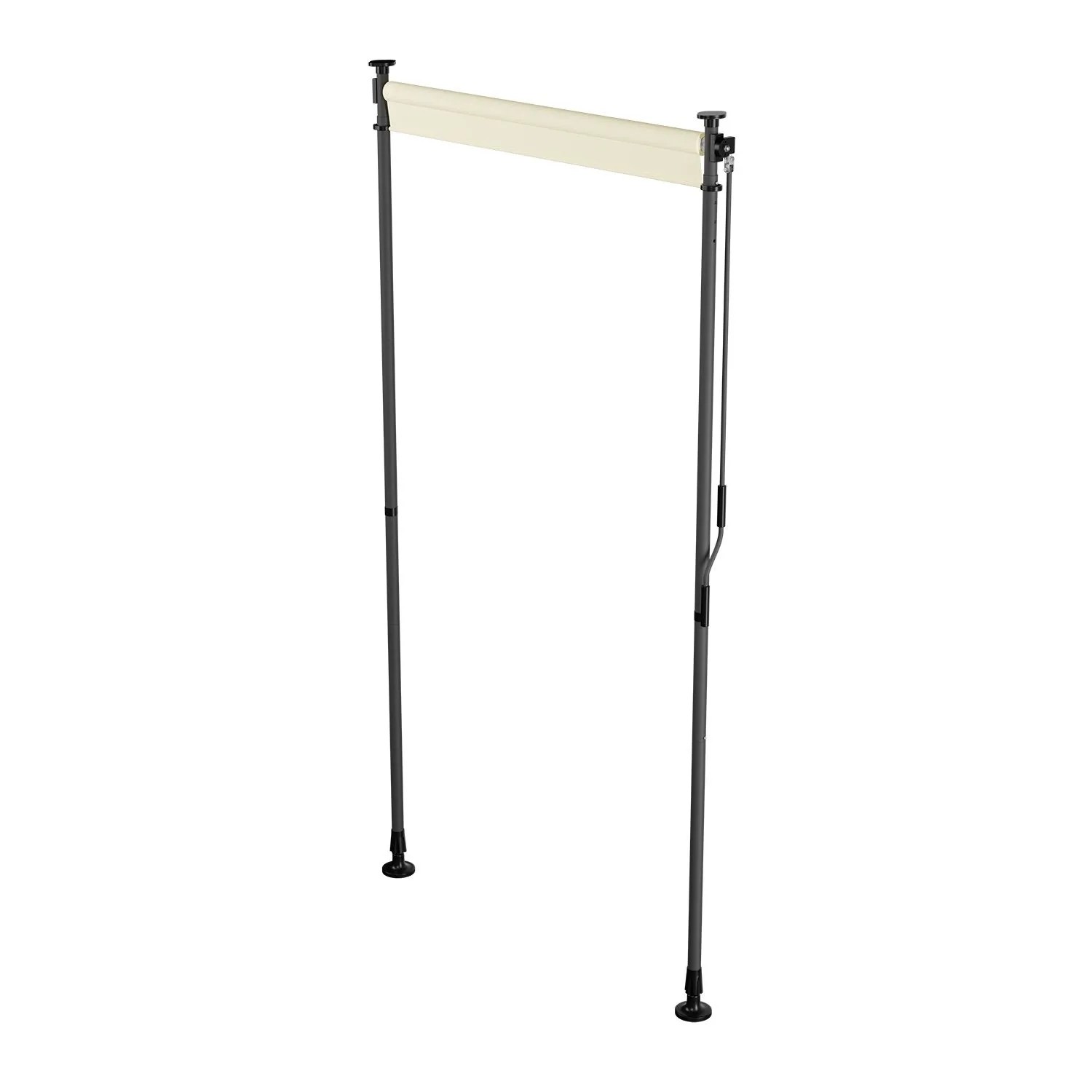 Juskys Senkrechtmarkise Barbados 100x310 cm Beige für Balkon & Terrasse
