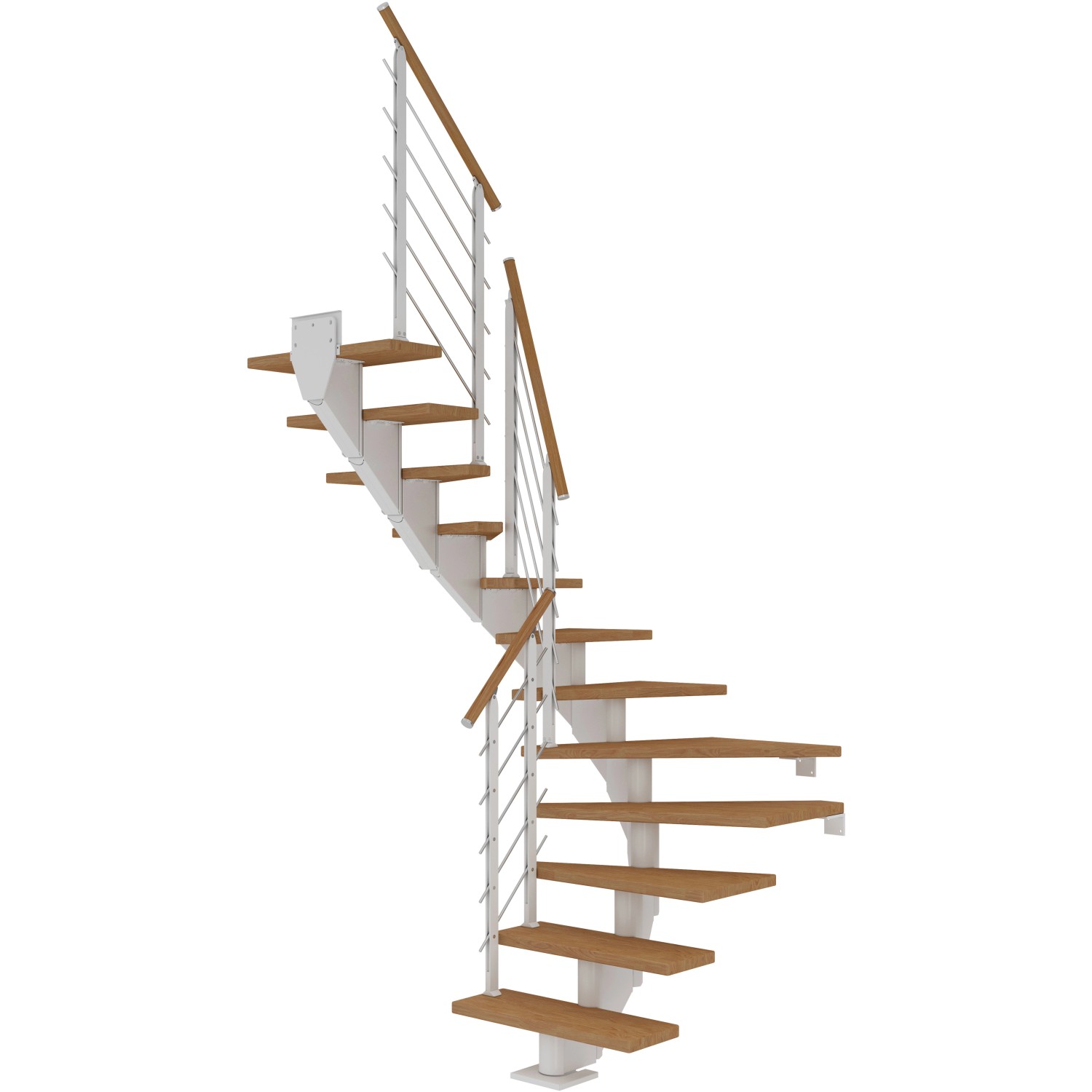 Dolle Mittelholmtreppe Hamburg Eiche GH bis 301 cm 1/2 Gewendelt 85 cm FSC günstig online kaufen