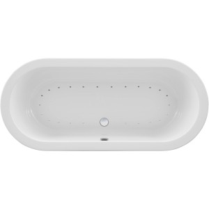 Ottofond Whirlpool Flora, 179,5x80 cm, weiße Acryl Badewanne mit Düsen von oben.