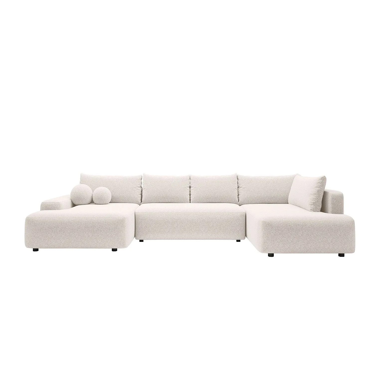 Vente-unique Schlafsofa Daviso Cremefarben 360 cm