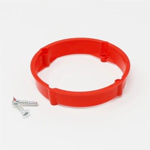 3er Pack roter Putzausgleichring, 12mm hoch, für Schalterprogramme mit Schrauben.
