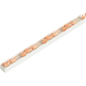 3-Phasen-Automatenschiene (400V) zur Phasenverteilung im Verteilerschrank.