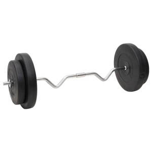vidaXL Langhantel und Kurzhantel mit Gewichten 90 kg 3145030