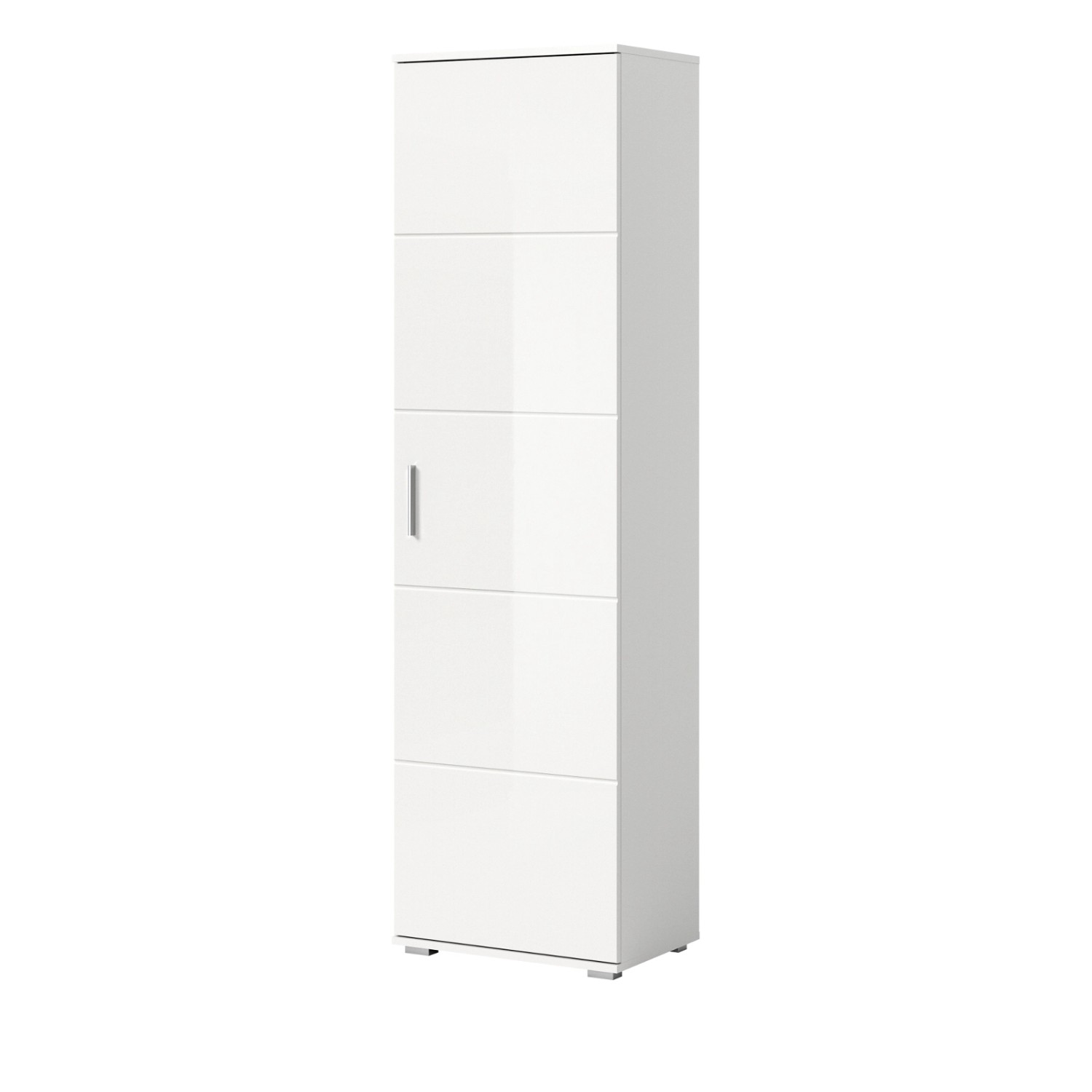 Inn.Furn Garderobenschrank Weiß Hochglanz 55 cm mit Kleiderstange Grazie günstig online kaufen