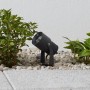 Moderner Lucande LED-Außenstrahler Jon aus Aluminium, alufarben, zur Garten- und Terrassenbeleuchtung.